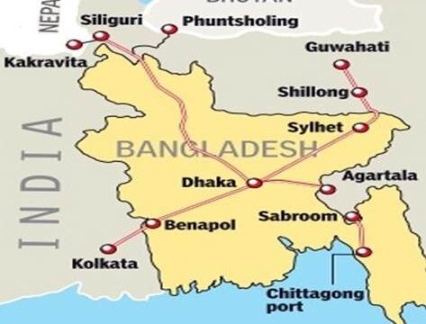 India, Bhutan, Bangladesh and Nepal