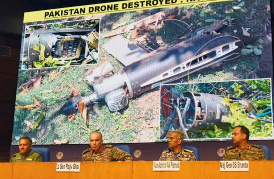 Indian defence forces hold press conference
